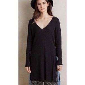 Anthro Moth‎ V neck Side Split Sweater